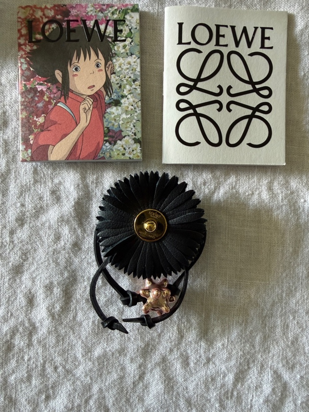 LOEWE Spirited Away Black Soot Sprite Hair Bag Charm with Rose-Gold Star - Picture 3 of 8